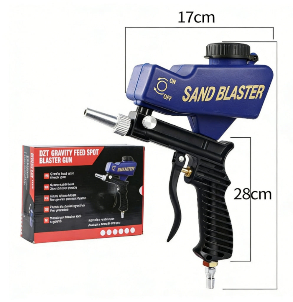 🛠️Light-Duty Pneumatic Sandblaster Kit | 150 PSI | Metal Nozzle | Rust Removal | Air Compressor Powered