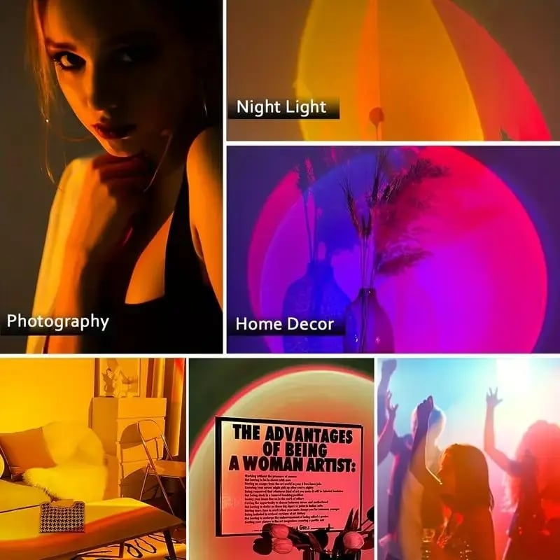 Smart Rechargeable LED Night Light – RGB Gradient Ambient Lighting