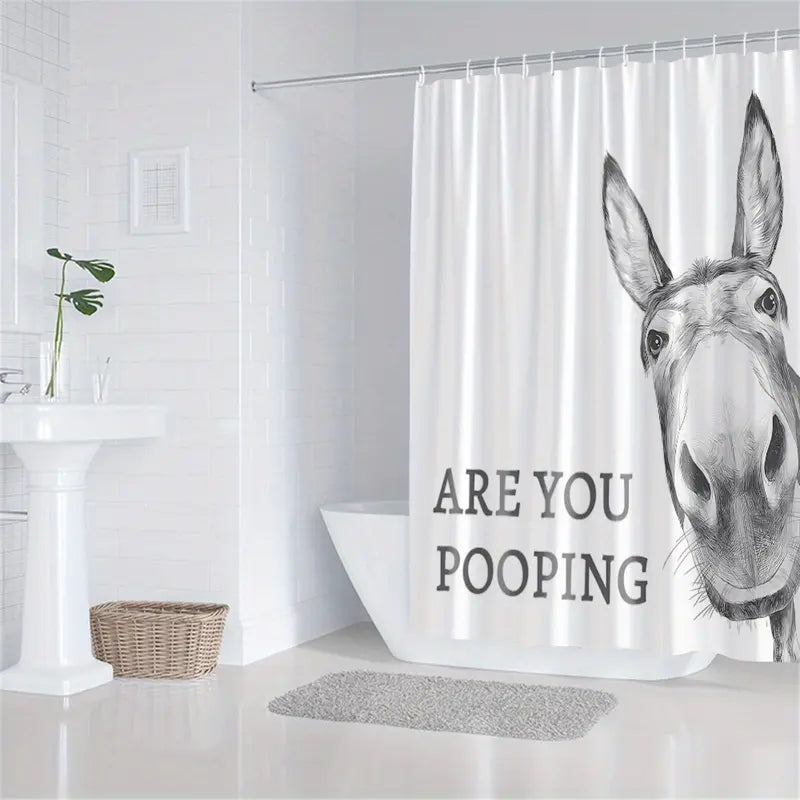 Funny Donkey Shower Curtain