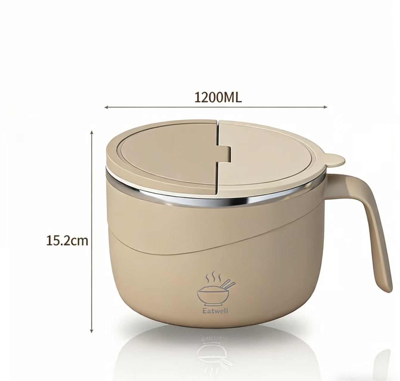 π304 Stainless Steel Multi-Purpose Anti-Scald Large-Capacity Instant Noodle Bowl