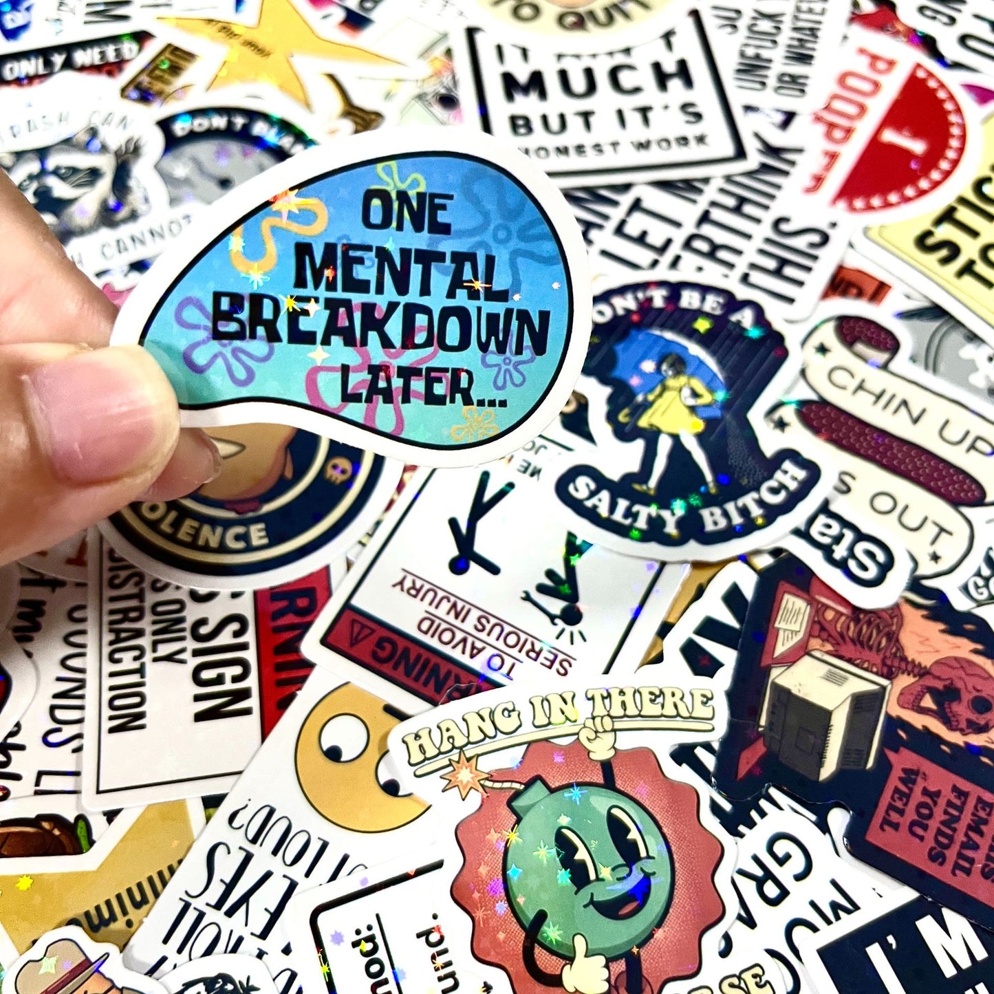 🔥130 Pcs Sarcastic and Funny Saying Stickers Pack-✨2026 New Razer Style✨