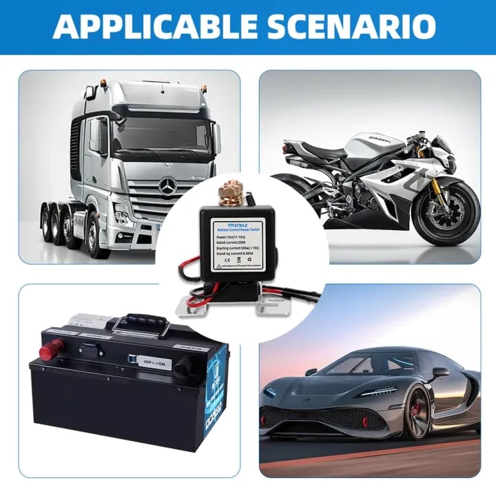 đWIRELESS REMOTE CONTROL BATTERY RELAY SWITCH