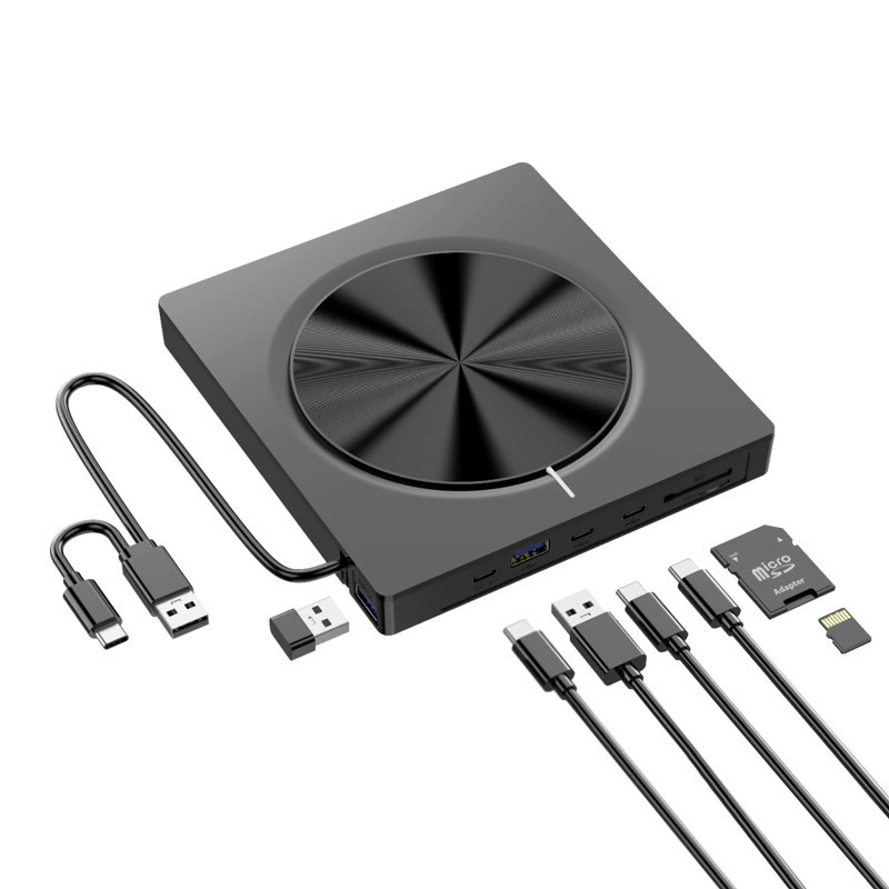 USB 3.0/SD/TF/DVD/CD/VCD/Type-C Player Portable Burner Support Blu-Rays