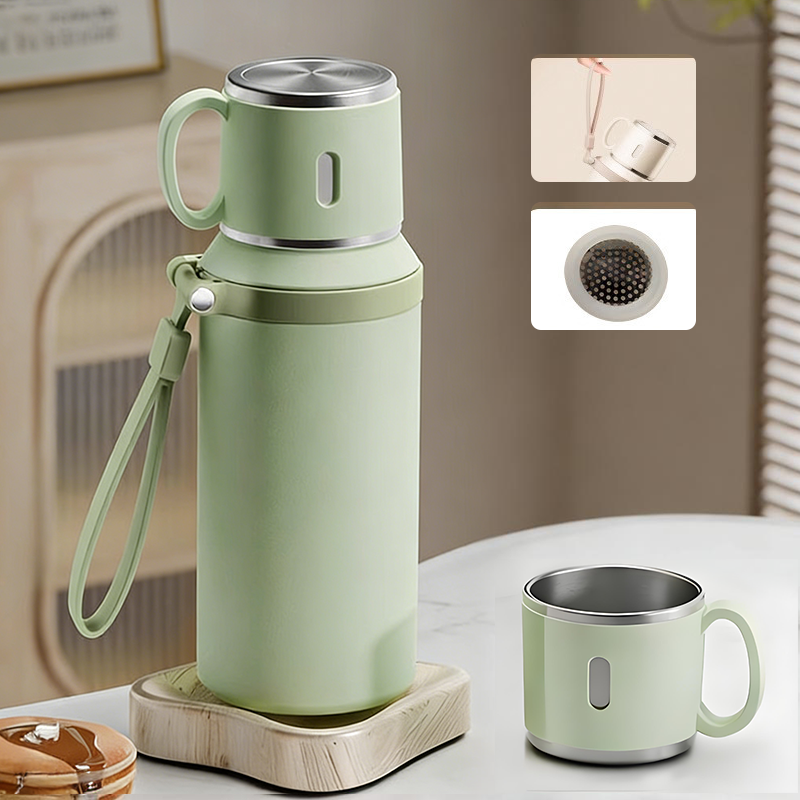 🍵2 in 1 Stainless Steel Vacuum Insulated Bottle with Lidded Cup