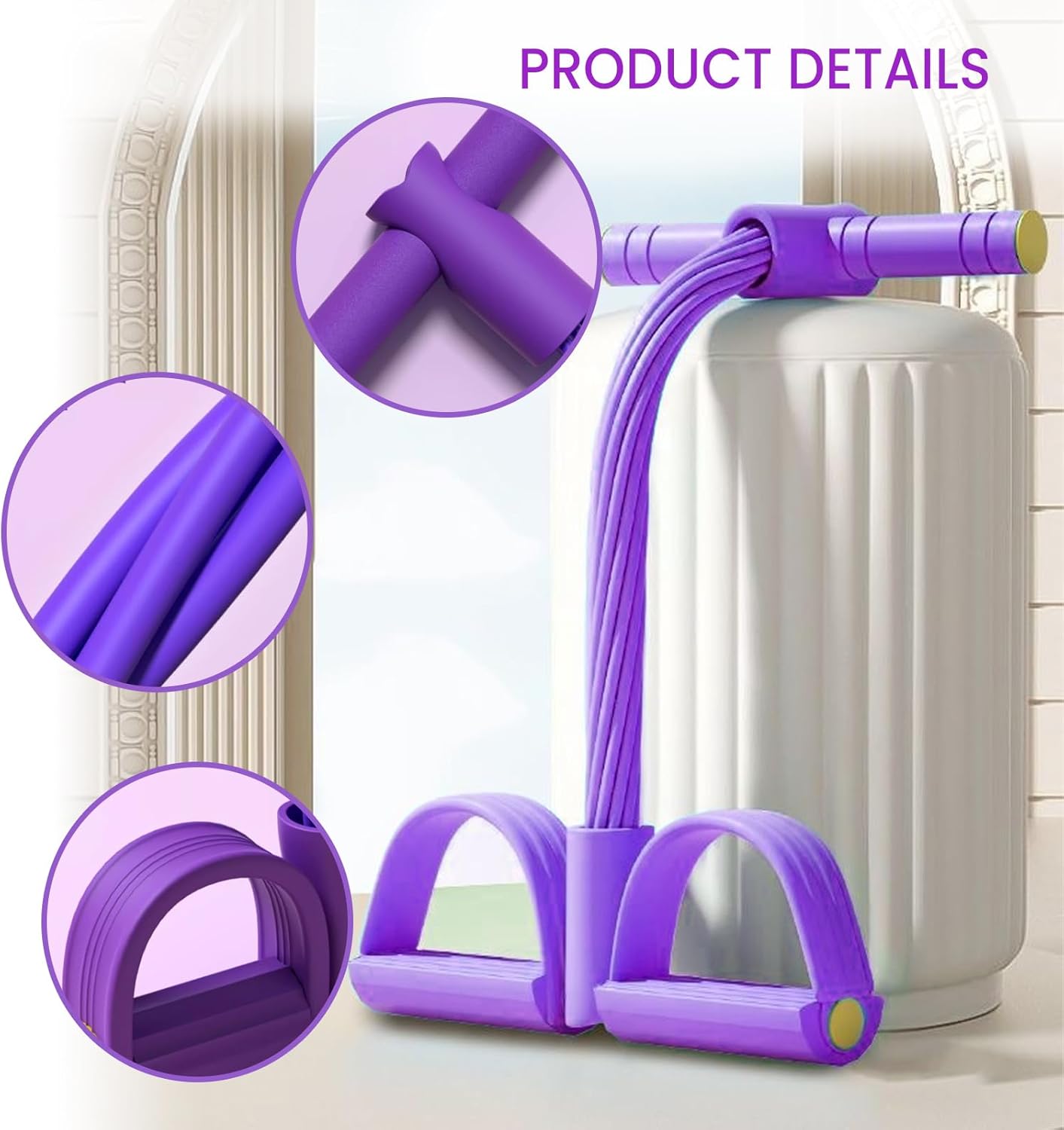 8-Tube Pedal Resistance Device - Detachable And Adjustable Pedal Resistance Device