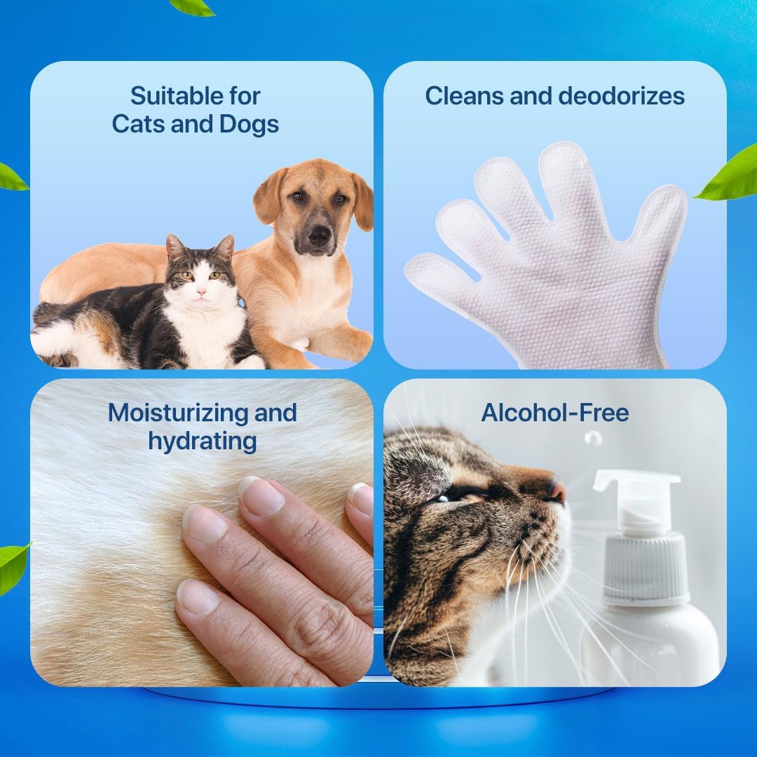 š„Odor-Removing Pet Grooming Gloves