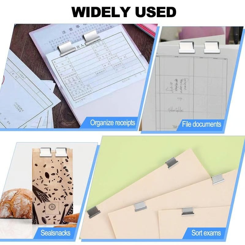 Portable Binder Clip Stapler- Includes 50 reusable clips