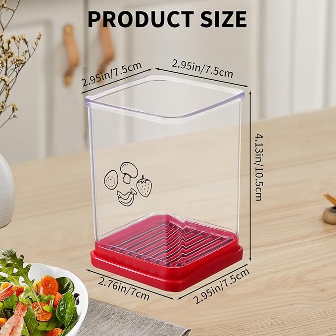 πγCup-Style Quick Slicer with Pusher β Kitchen Prep, One Step Ahead!γπ