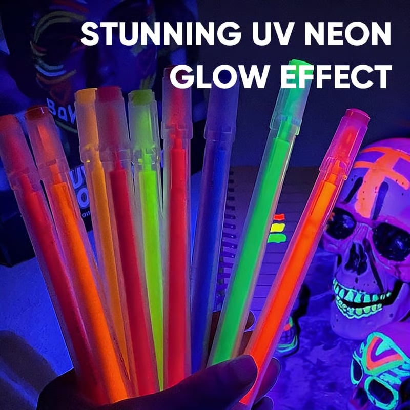 UV Neon Face Paint Markers 12 Colors