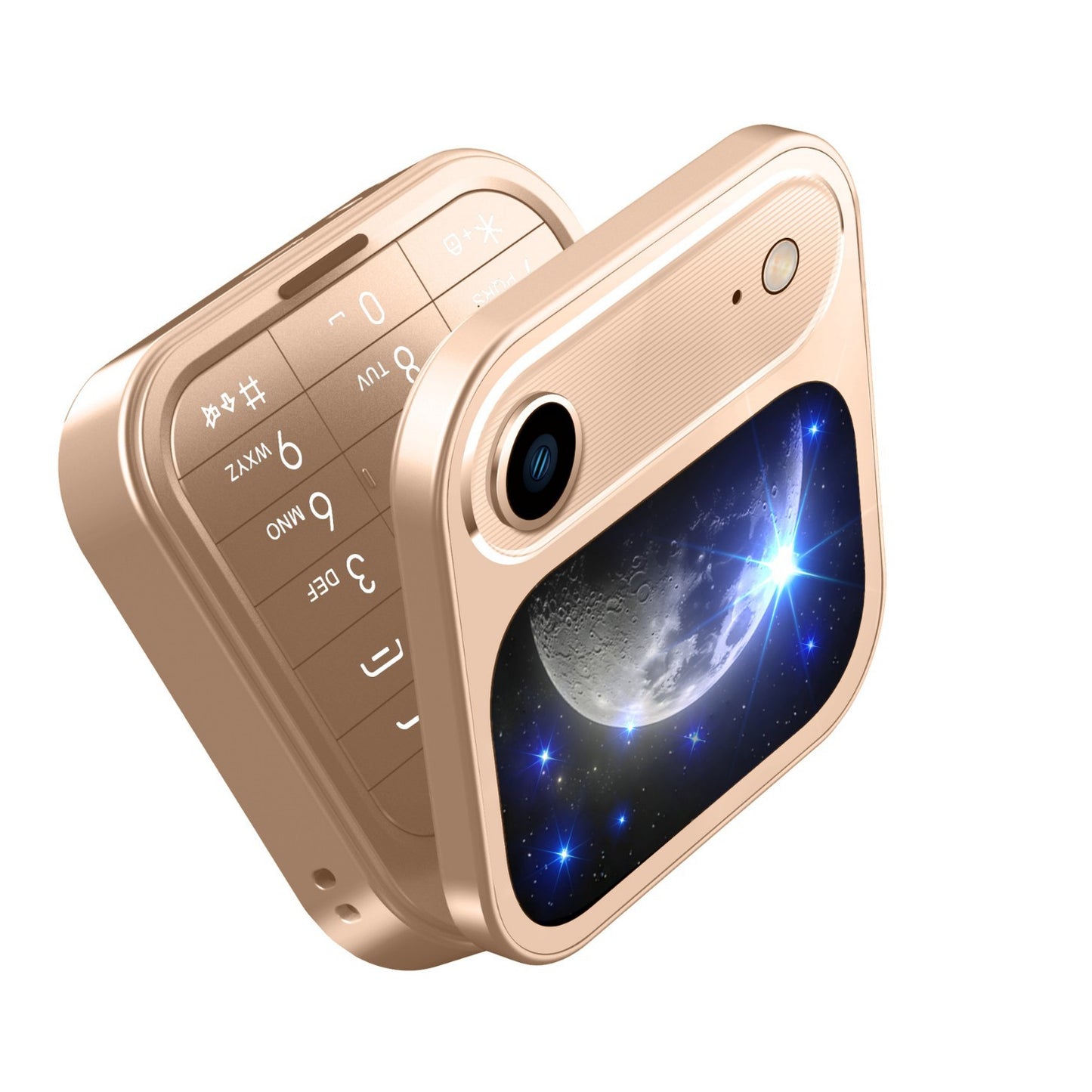 New I17 Air Mobile Phone Orange Hot Sale Foreign Language Foldableing Flip Button Backup Mobile Phone Multi-Language