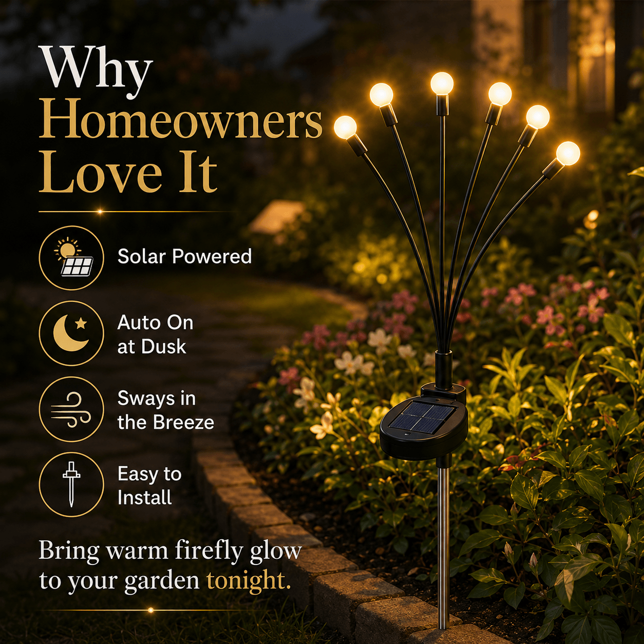 💖 Hot Sale 49%OFF✨ Solar Firefly Garden Stake Lights