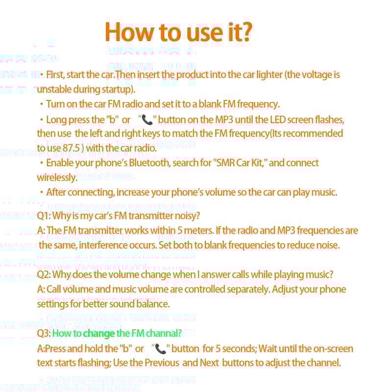 Bluetooth 5.3 Car Adapter Charger, 4-Port Fast Charging