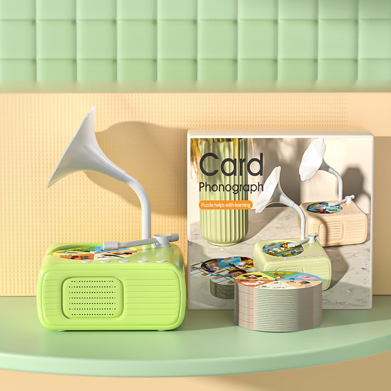 🏆Flash Sale⚡ 50K+ SOLD!🎶Kids Phonograph with 96 Cards👶Early Education Phonograph Story Machine