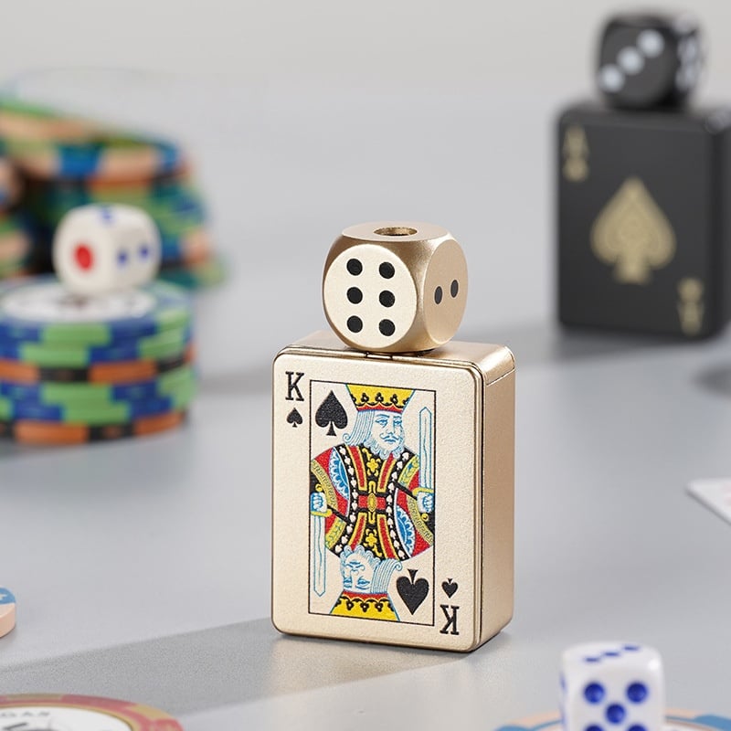 Stress-Relief Rotating Dice Lighter