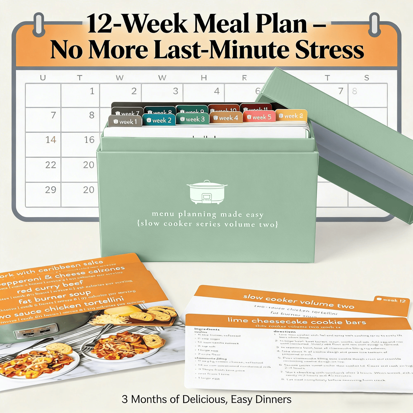 🍽️ Meal Planning Kit with 105 Photo Recipe Cards