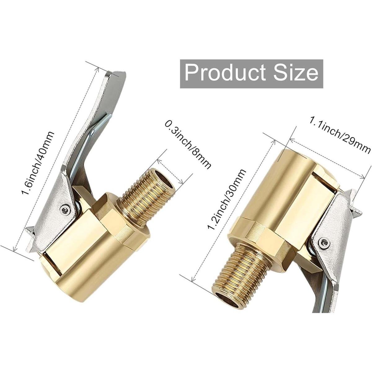 LDCRE 2Pack 8mm Tire Air Chuck with Clip Adapter – No Leak, No Hassle, Just Fast Inflation 🚗💨