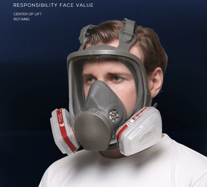 Full-face self-filtering respirator for protection against dust and toxic substances