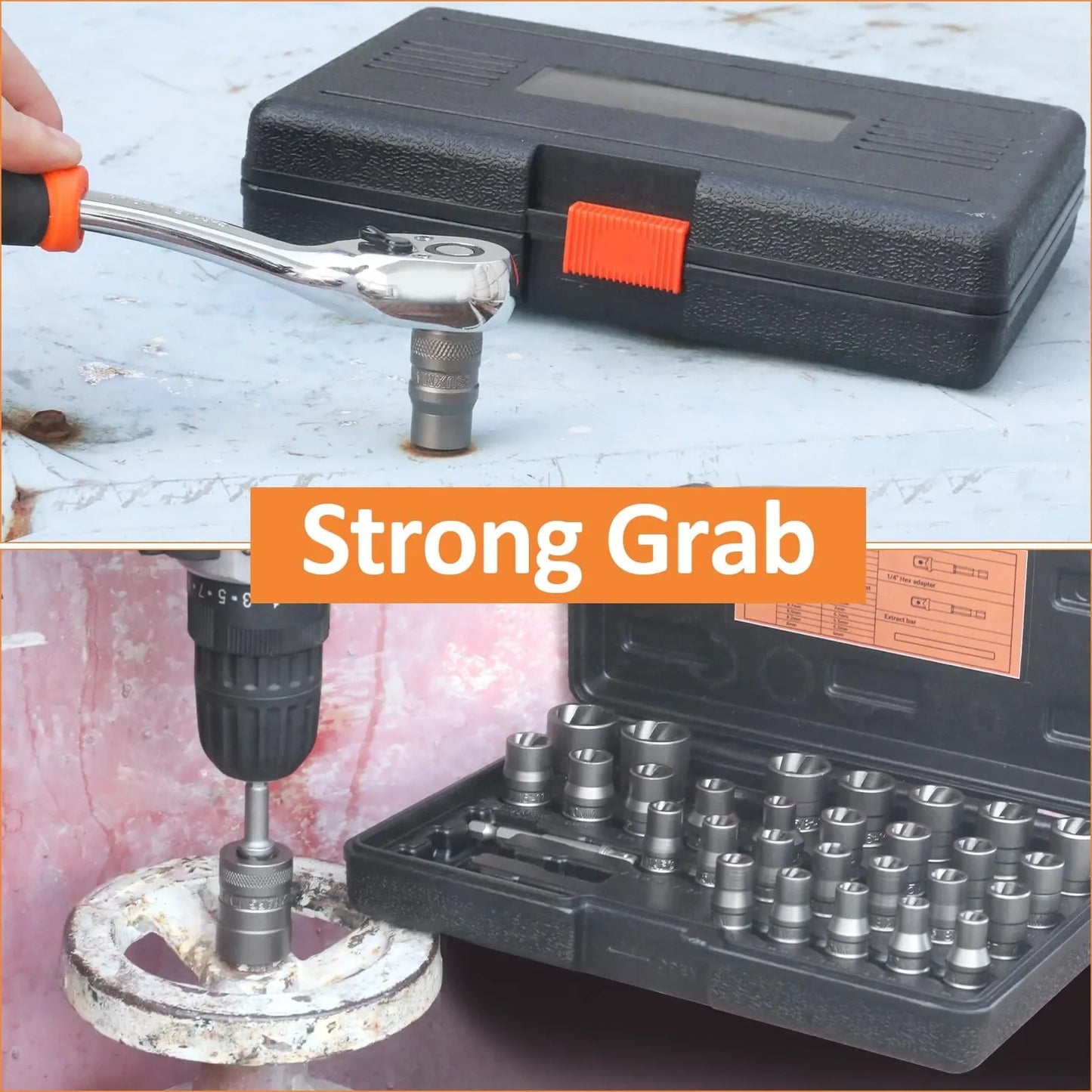 Mroace 32PCS Impact Bolt Extractor Socket Set(Free shipping)