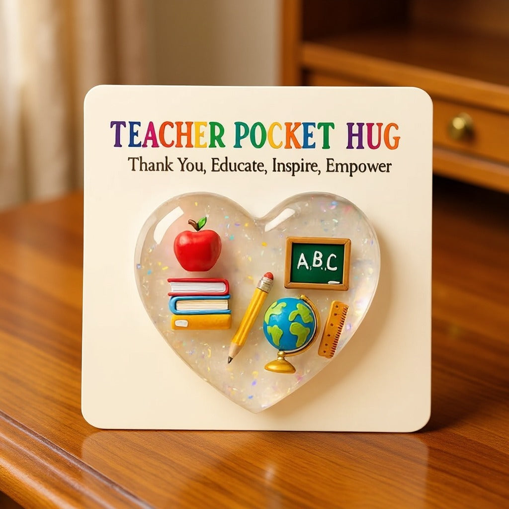 š„LAST DAY 49% OFF -Teacher Pocket Hug Keepsake: A Tiny, Heartfelt Thank You for Your Favorite Educator šš