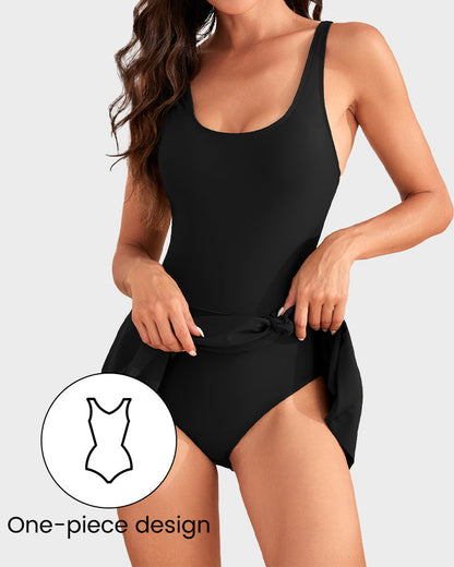 👙Last Day Special Price!!💃Women's One Piece Tummy Control Tie Knot Swimsuit