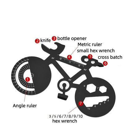 Personalised Stainless Steel Bicycle Multi-Tool – 16-Function Tool
