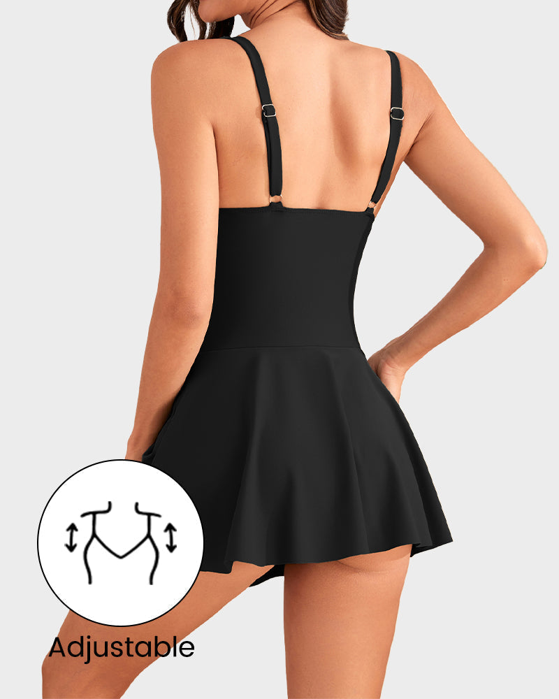 👙Last Day Special Price!!💃Women's One Piece Tummy Control Tie Knot Swimsuit