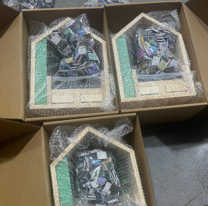 Miniature Anxiety Bookcase – An antique-style bookstore with tiny books