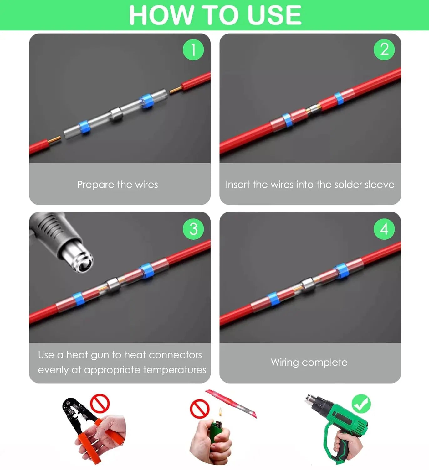 100pcs Solder connectors