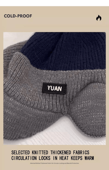 🎁 The Perfect Christmas Gift for Him: Winter Knitted Earflap Hat - Ultimate Cold Protection & Style🧢