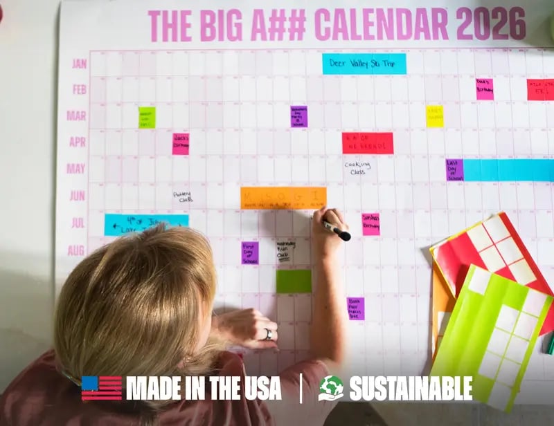 🔥📅The Big A## 2026 Wall Calendar - Flexible Dry-Erase Material ✍️Design Your Amazing Year!🏃