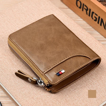 Men Wallet Zipper  Purse ( RFID PROTECTED )
