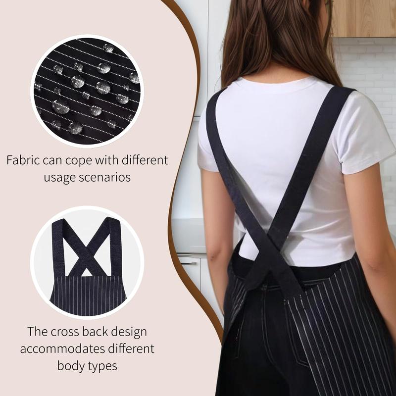 ✨Apron with Pockets for Women and Men Cross Back Design with Towel