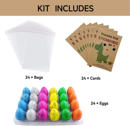 💖Valentine's Day Gift Set - Hatching Dino Egg Thank You Cards (12, 24, or 36 Pack) | Dinosaur Party Favors for Kids, Classroom Exchange, Birthday Goodie Bags🦖🥚