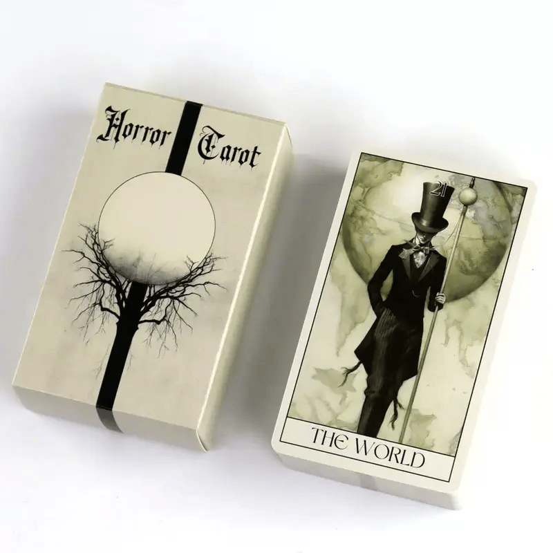 🖤Horror Tarot Card Deck: Spooky, Stylish 78-Card Set 🎴👻