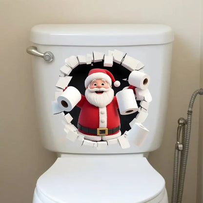 Christmas toilet stickers