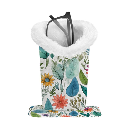 Eyeglasses Holder with Soft Furry Lining and Magnetic Base