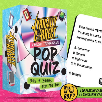 🎶Lyrically Correct Pop Quiz 90s & 2000s Edition Music Trivia Game