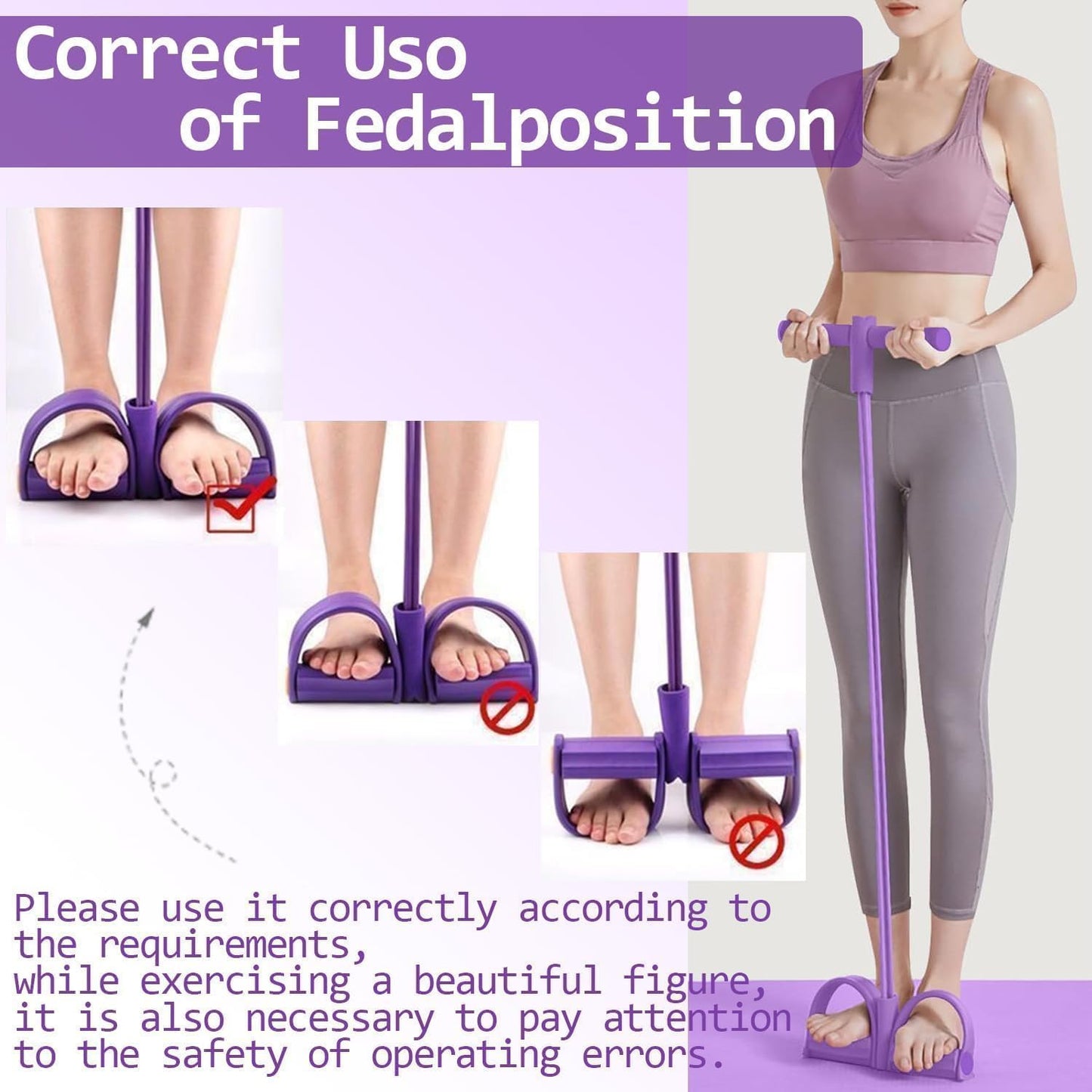 8-Tube Pedal Resistance Device - Detachable And Adjustable Pedal Resistance Device