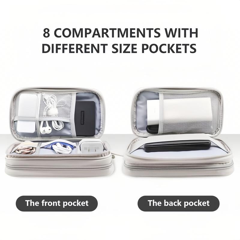 🔥Last Day 49% OFF - Travel Cable Organizer Pouch, Double Layers All-in-One Storage Bag for Cord