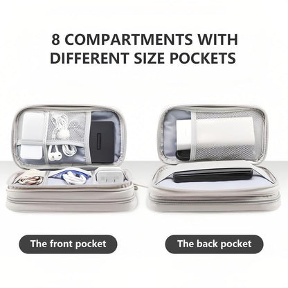 🔥Last Day 49% OFF - Travel Cable Organizer Pouch, Double Layers All-in-One Storage Bag for Cord