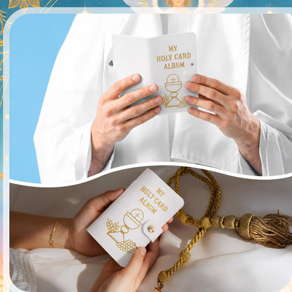 🙏 Genuine Leather Holy Card Holder – Compact Catholic Prayer Card Wallet for Church & Daily Prayer✝️