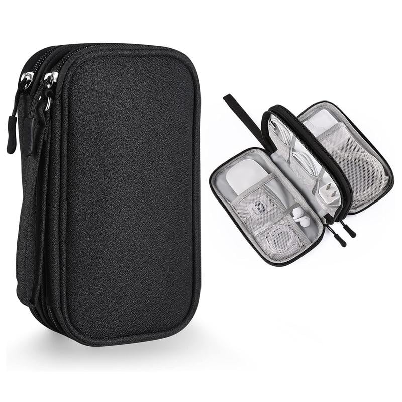 🔥Last Day 49% OFF - Travel Cable Organizer Pouch, Double Layers All-in-One Storage Bag for Cord