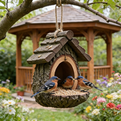 Vintage Treehouse Shape Bird Feeder
