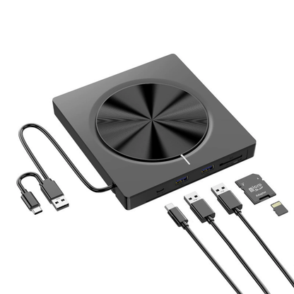 USB 3.0/SD/TF/DVD/CD/VCD/Type-C Player Portable Burner Support Blu-Rays