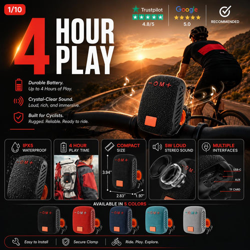 Waterproof Bicycle Bluetooth Speaker with Mounting Bracket