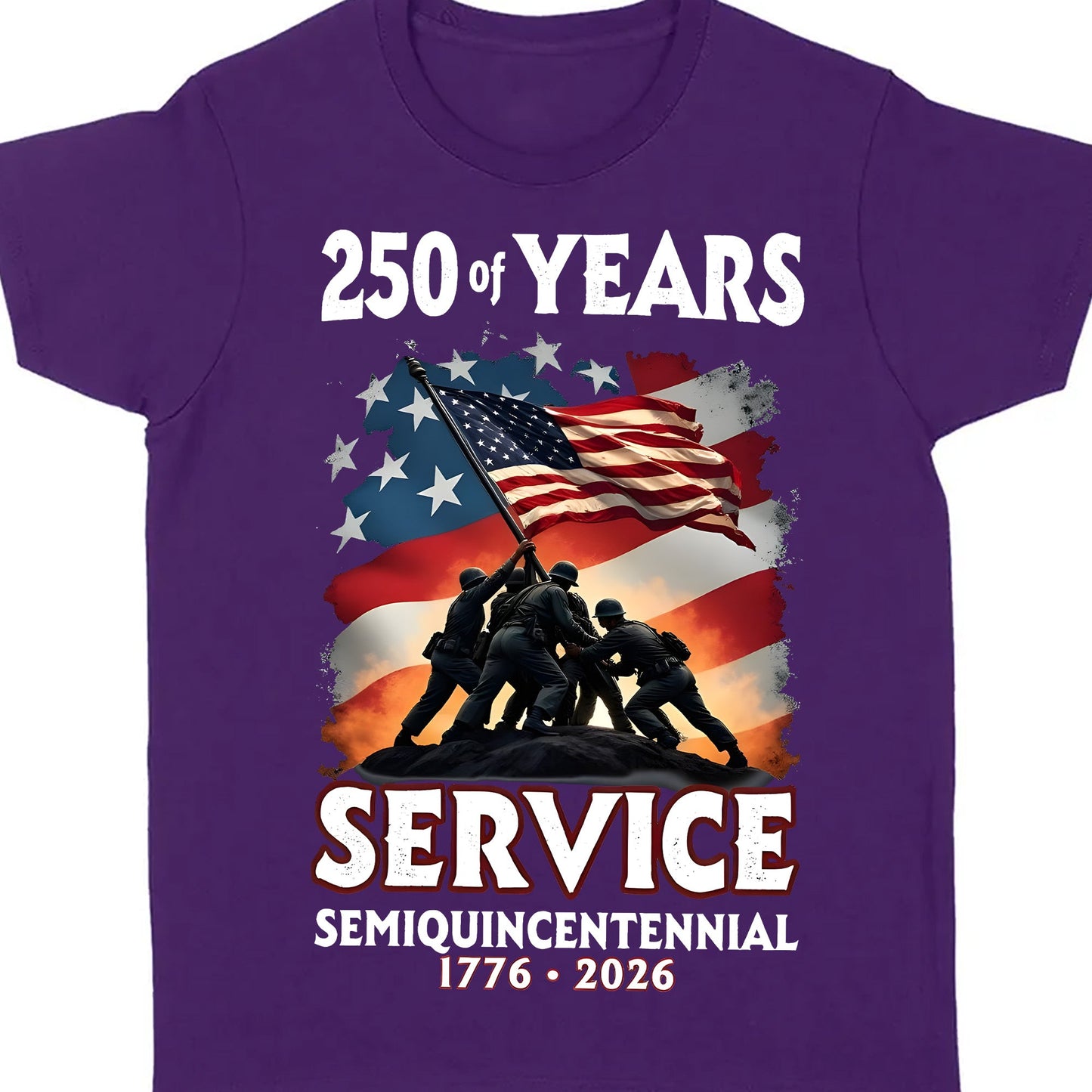 250 Years of Service Shirt | USA 250th Anniversary Tee | Patriotic American Flag T-Shirt | 4th of July Gift