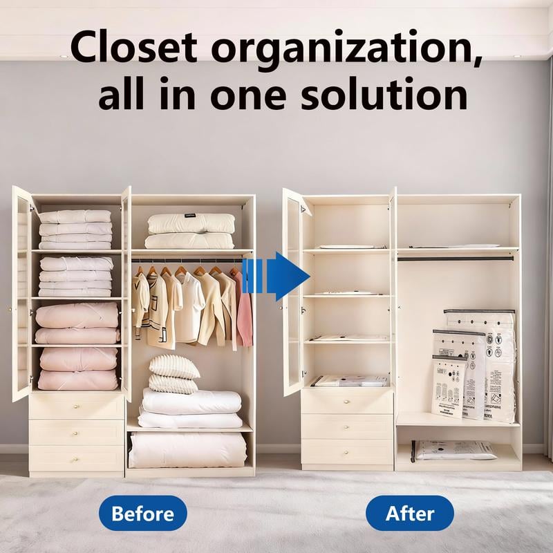 Cordless Travel Vacuum Storage Compression Bag Set