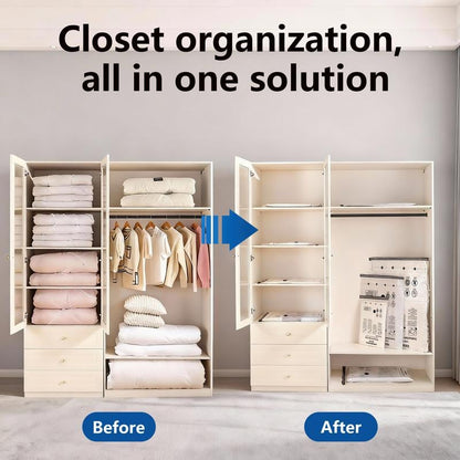 Cordless Travel Vacuum Storage Compression Bag Set