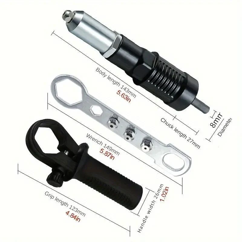 Electric Rivet Nut Gun Drill Adapter