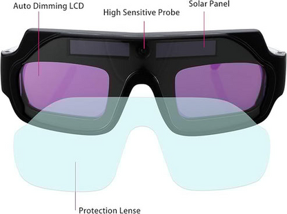 Solar Auto-Darkening Welding Goggles – Eye Protection with Smart Light Control